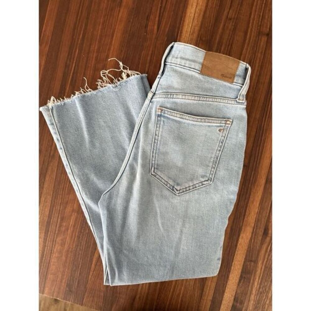 Madewell The Perfect Vintage Flare Crop Jean Light Wash Raw Hem 26P CKP469804381
